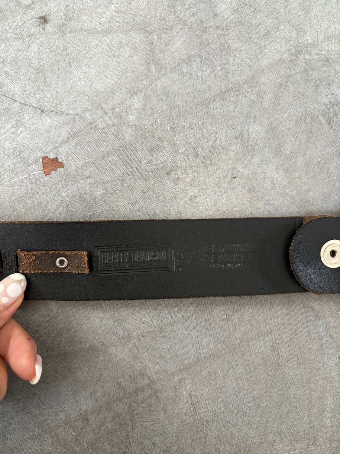 Harley-Davidson 할리 데이비슨 스터드 레더 벨트 상품이미지8