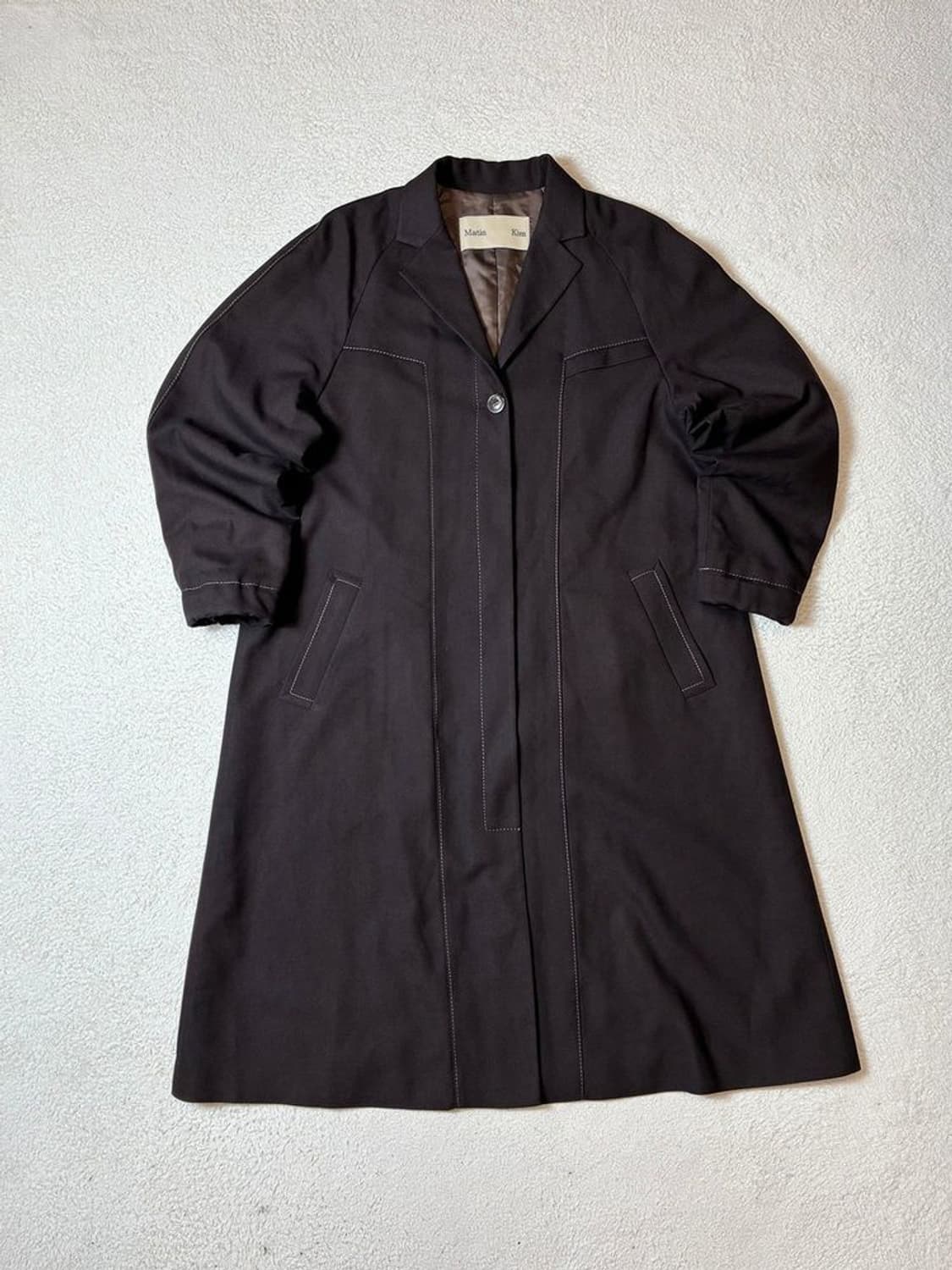 마뗑킴 20ss 스티치 롱 트렌치 코트 PN7157 상품이미지1