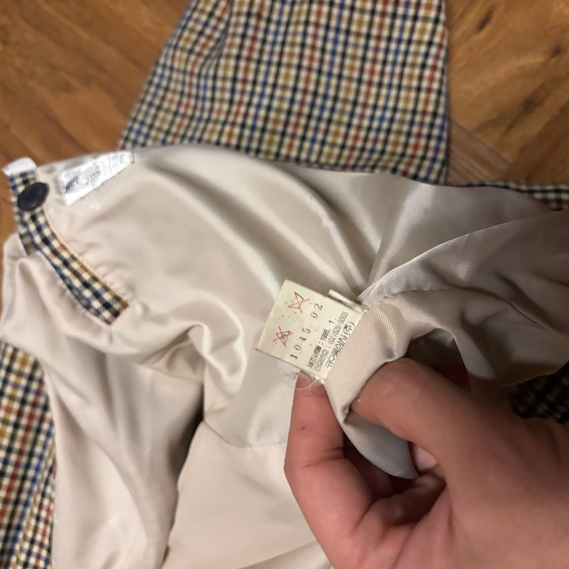 KOLON MANSTAR YELLOW WOOL CHECK JACKET 상품이미지9