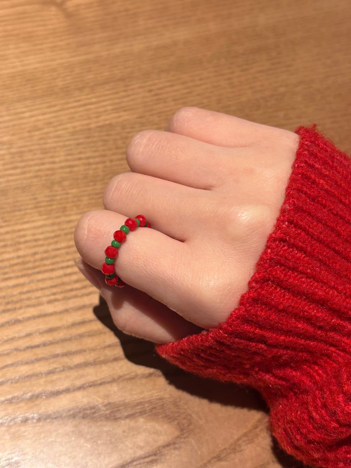 [Handmade] 시그니처🍅🌿비즈반지 상품이미지1