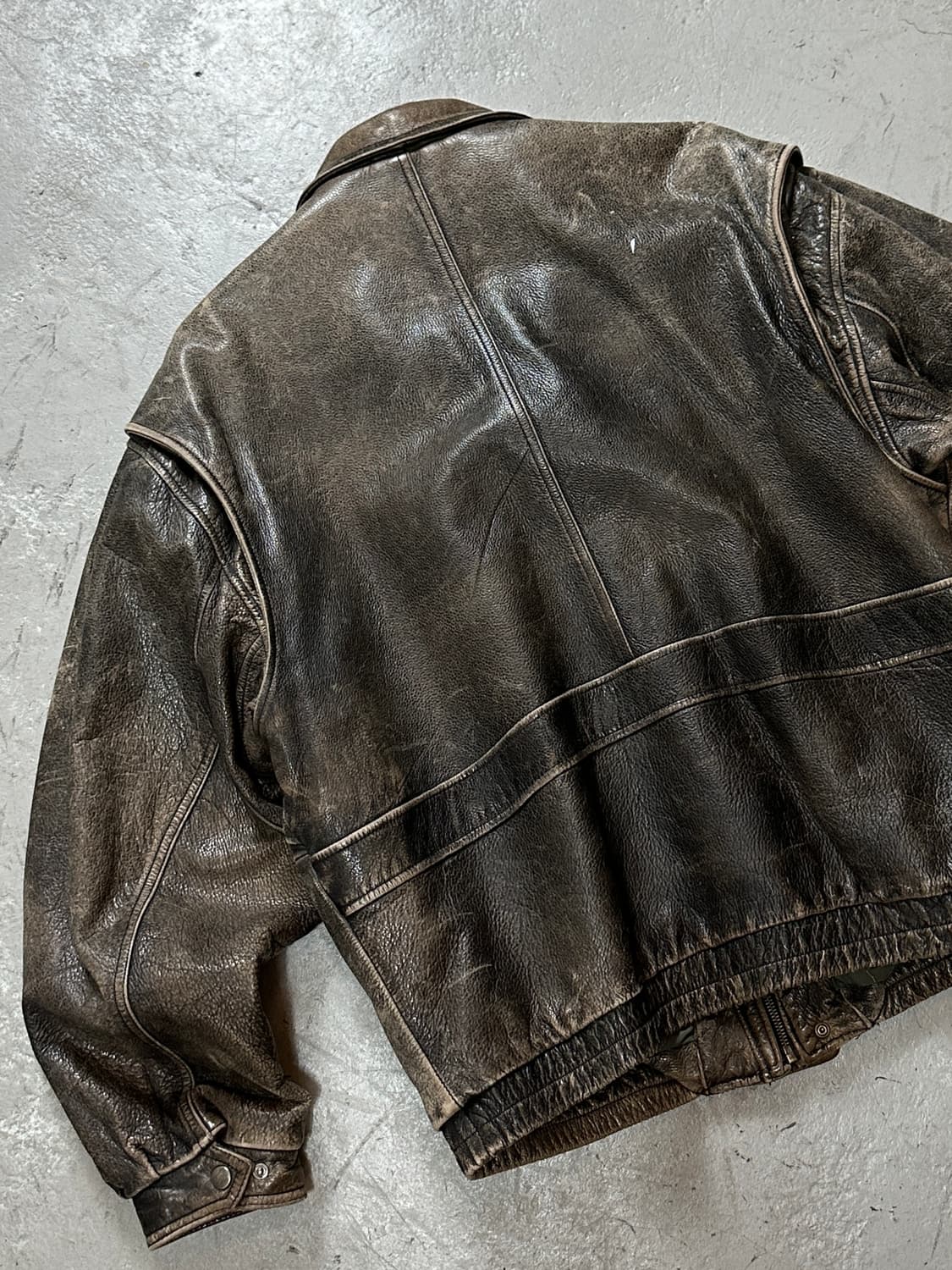 90's 빈티지 레더 봄버 자켓 빈티지 레더 자켓 상품이미지6