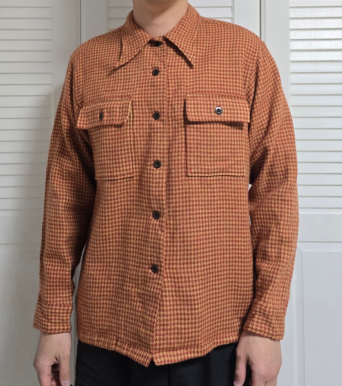 Black sign 블랙사인 울 패턴 셔츠 44 상품이미지1