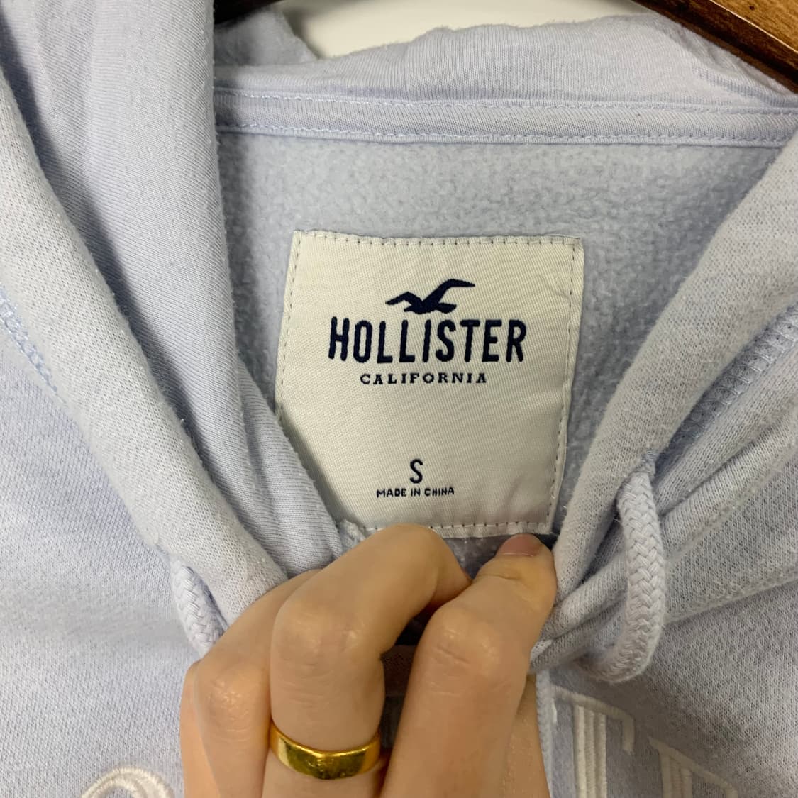 홀리스터 빅로고 스카이블루 후드티 상품이미지6