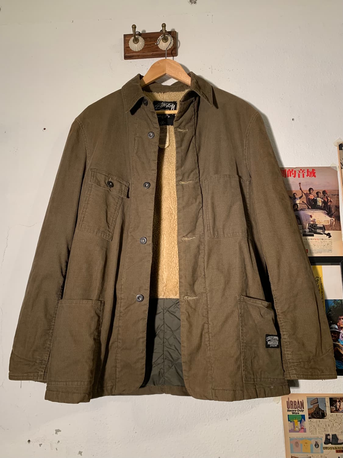 00’s 스투시 authentic gear 코듀로이 보아 워크자켓 상품이미지5