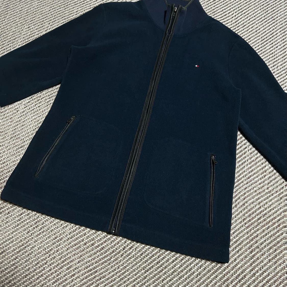[M] Tommy 타미힐피거 우먼즈 네이비 후리스 집업 자켓 상품이미지3