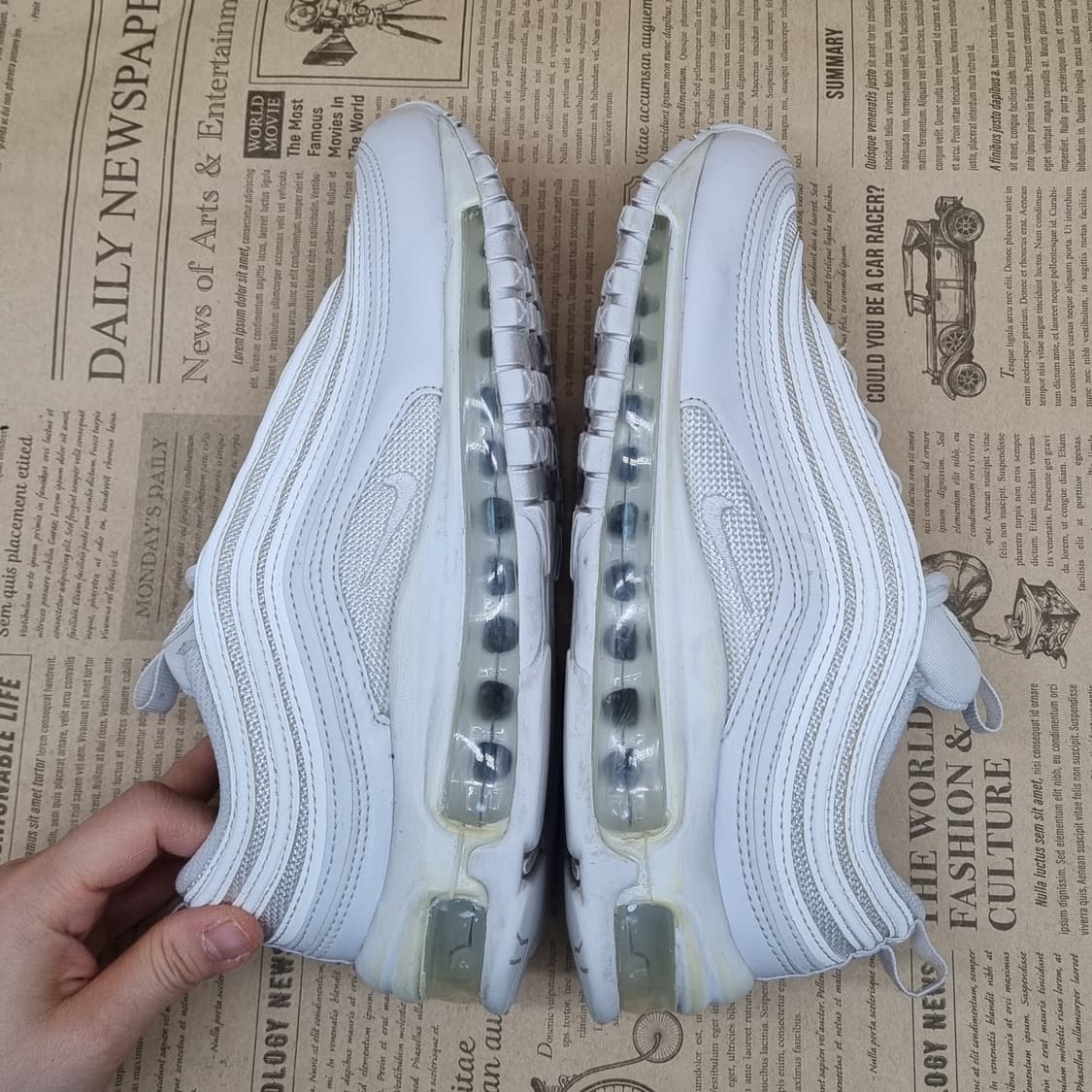 나이키 에어맥스97 트리플화이트 운동화230 상품이미지5