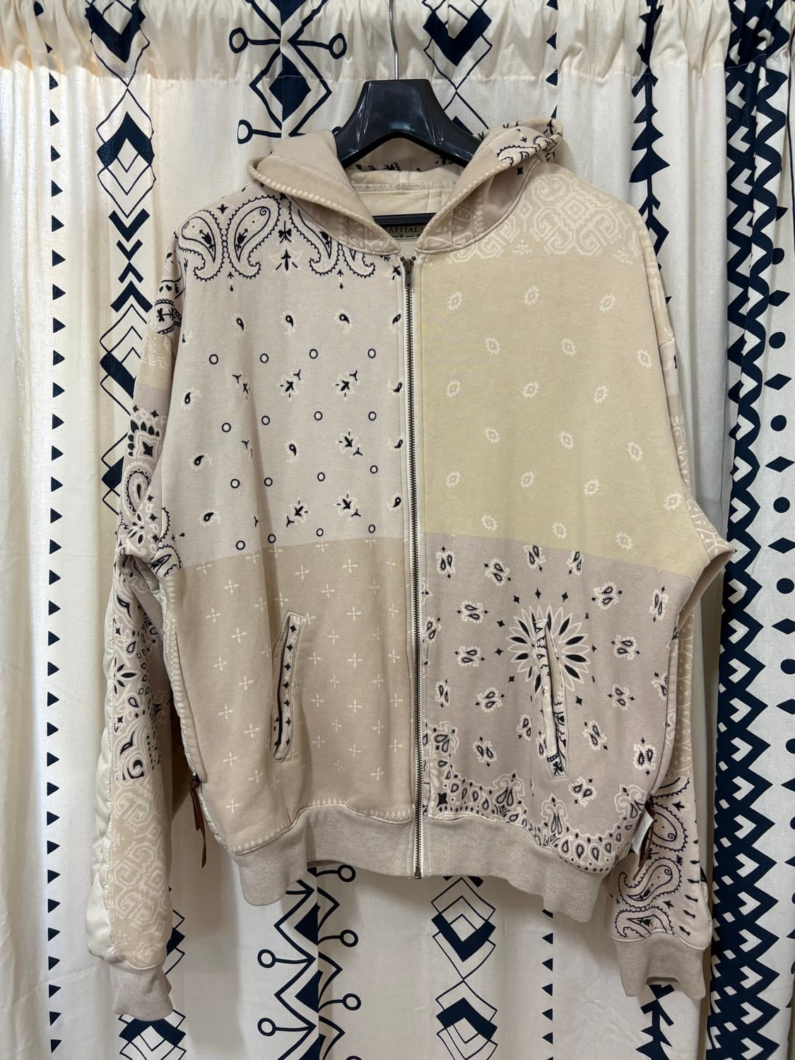 캐피탈 / 플리스 반다나 비부악 후드 블루종 상품이미지3