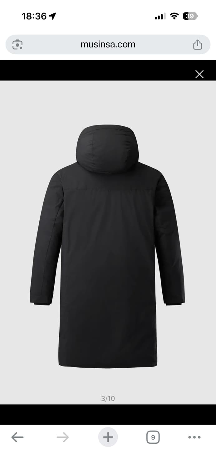 코오롱 남성 롱 헤비 다운 패딩 상품이미지2