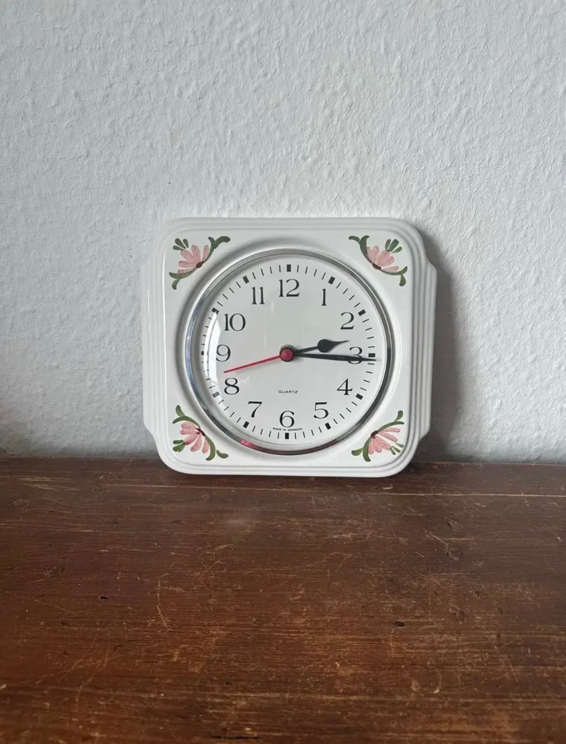 독일)빈티지 플라워 도자기 벽시계 상품이미지1