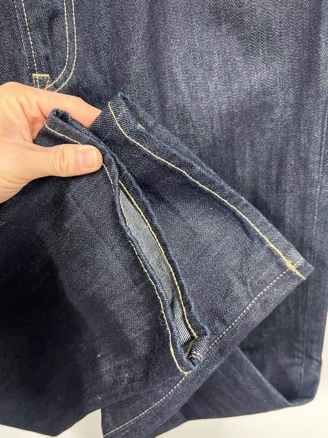 유니클로 인디고 생지 데님 팬츠 상품이미지4