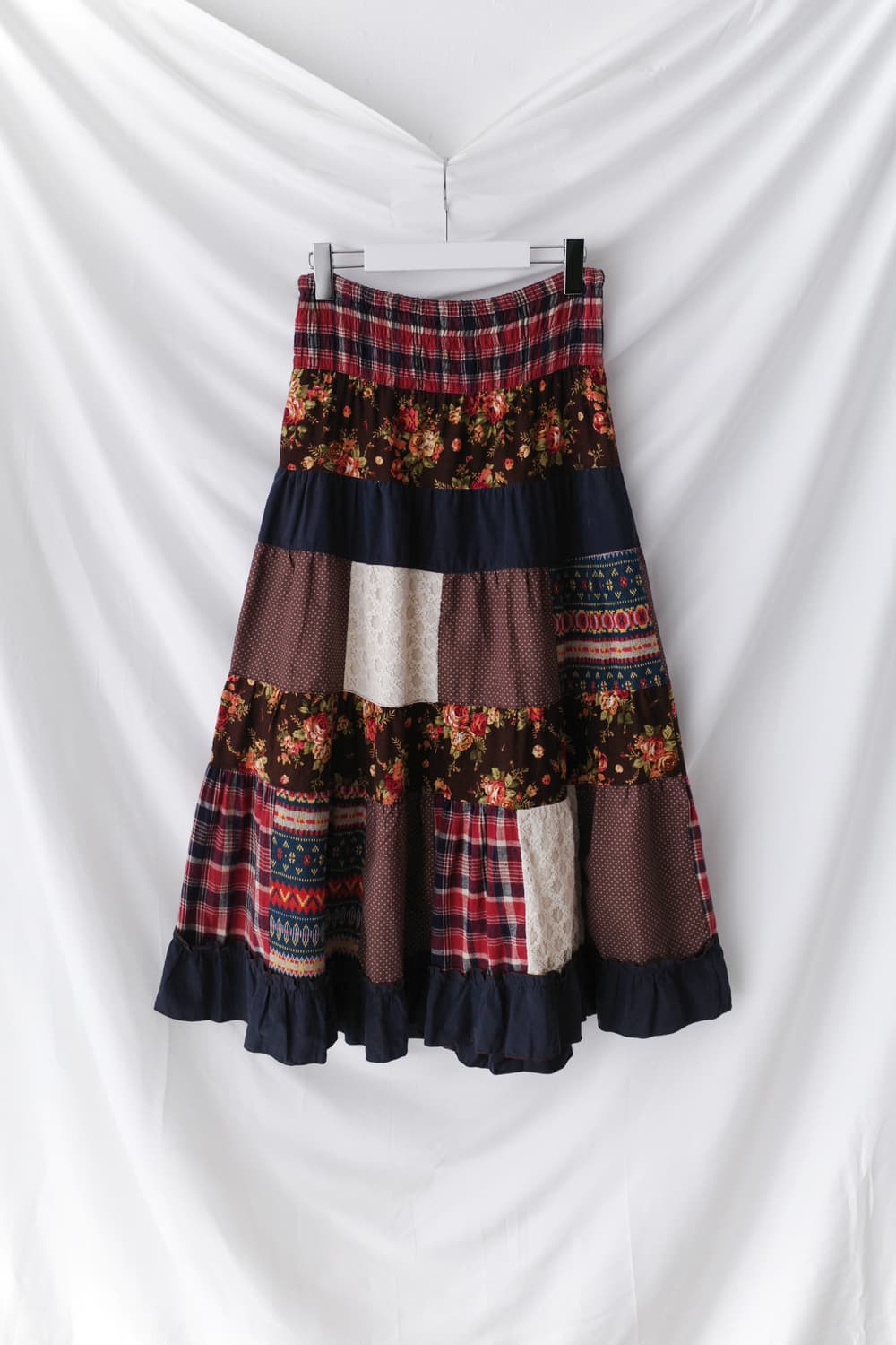 check flower patch skirt 상품이미지4