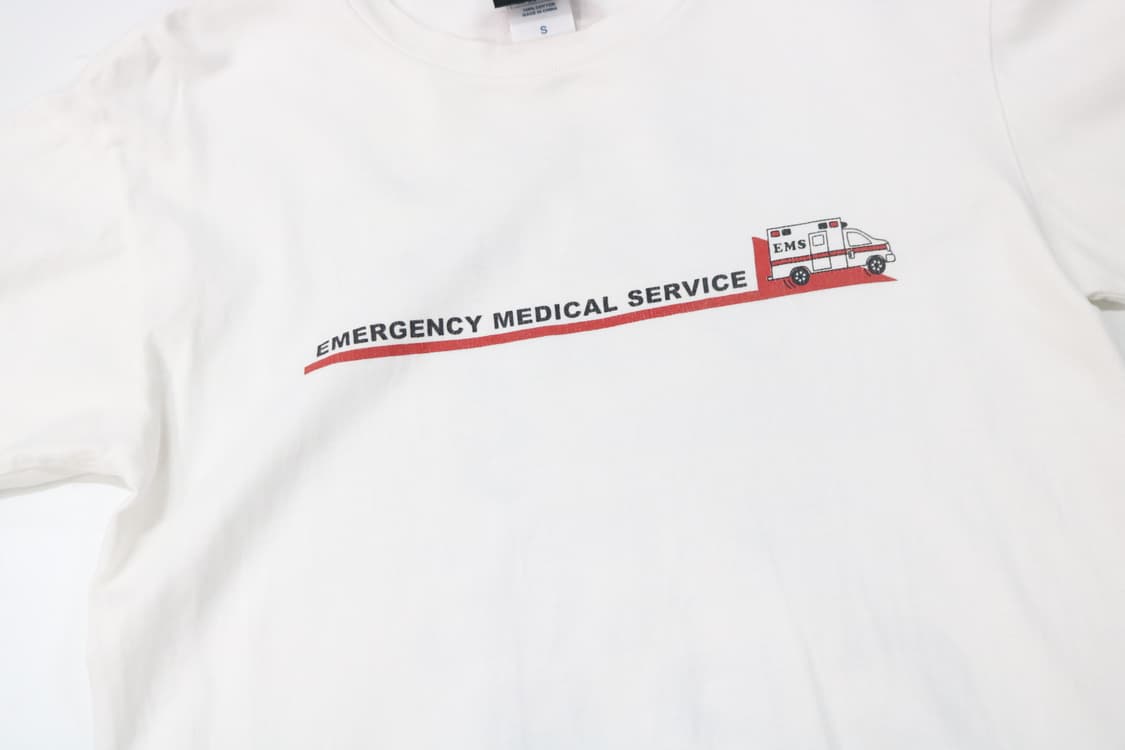  레스큐 스쿼드 EMS CPR 일러스트 화이트 반팔티셔츠 상품이미지7