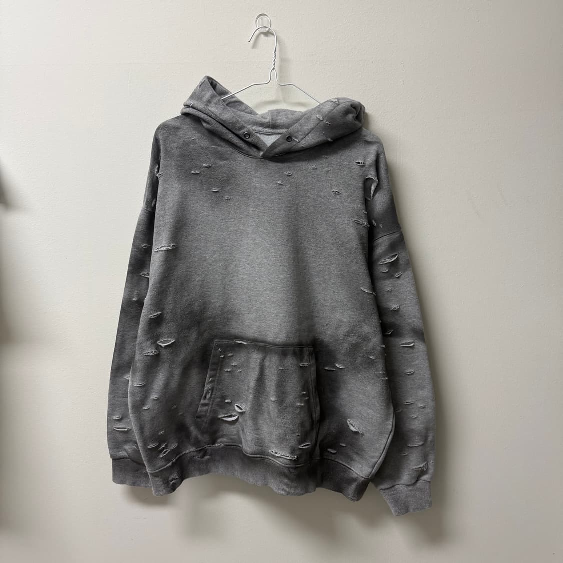 빈티지 디스트로이드  데미지 워싱 후드티 상품이미지1