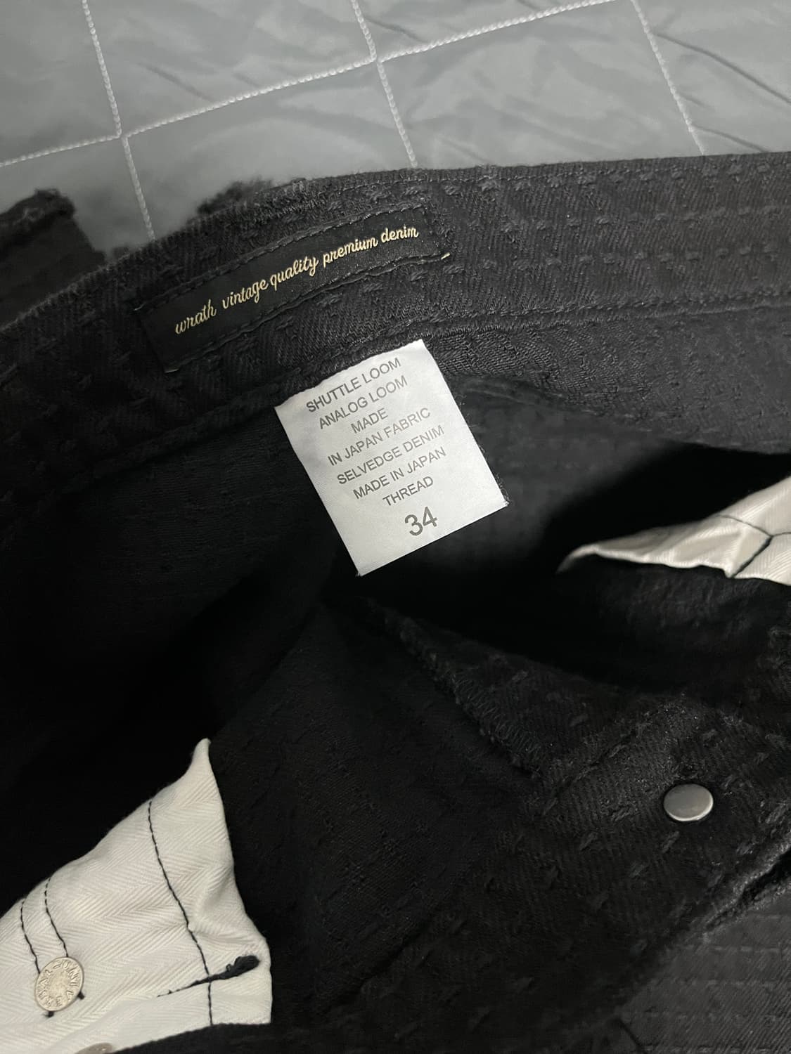 [34] Wrath 뤠쓰 느린양반 사시코 블랙 워시드 상품이미지2