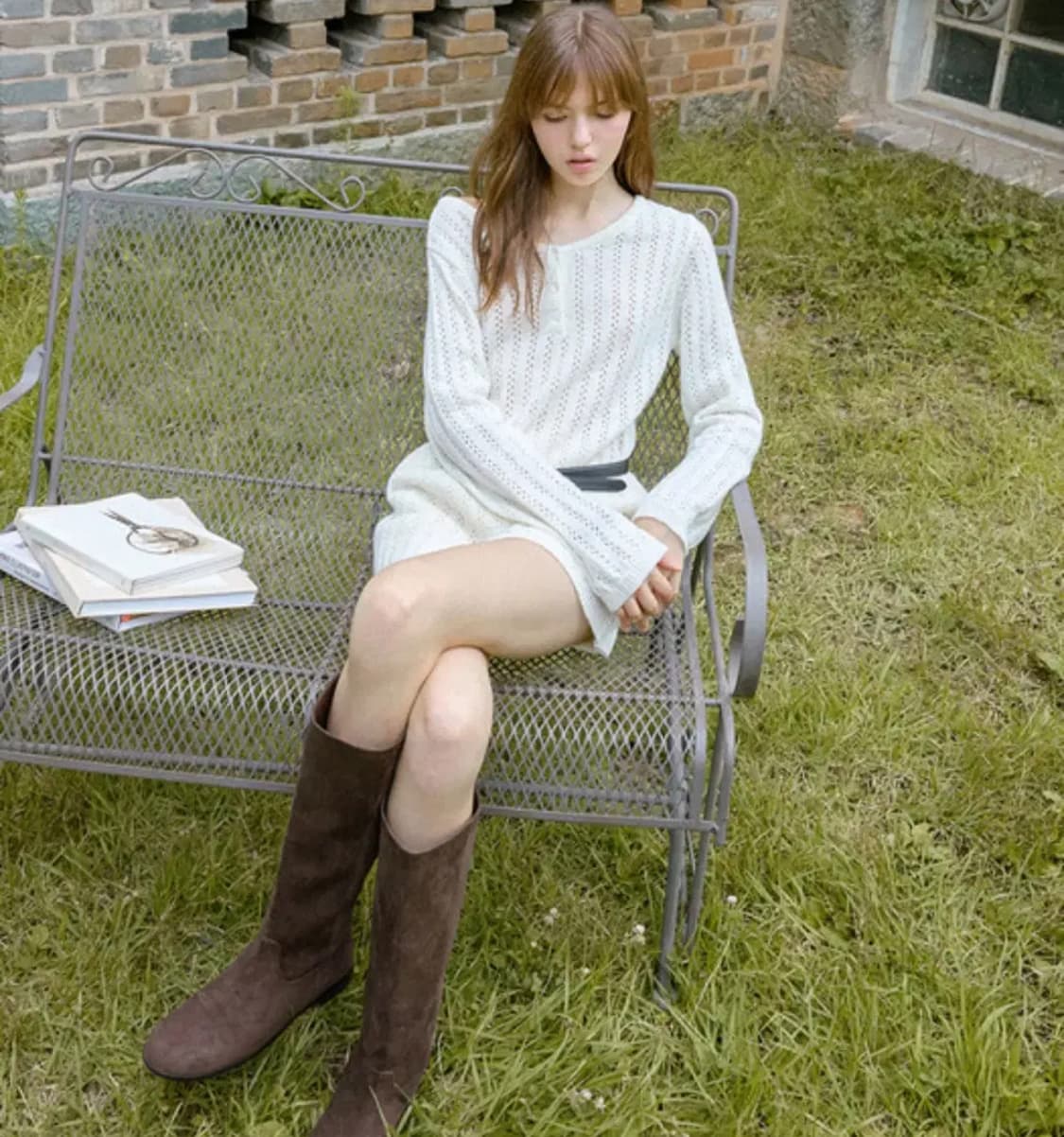 레터프롬문 울 니트원피스 아이보리 상품이미지2