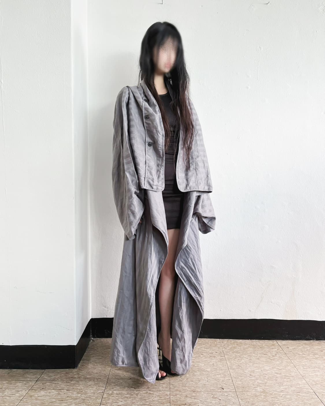 new* 마르지엘라 AW1999 리에디션 x h&m 듀벳 코트 상품이미지1