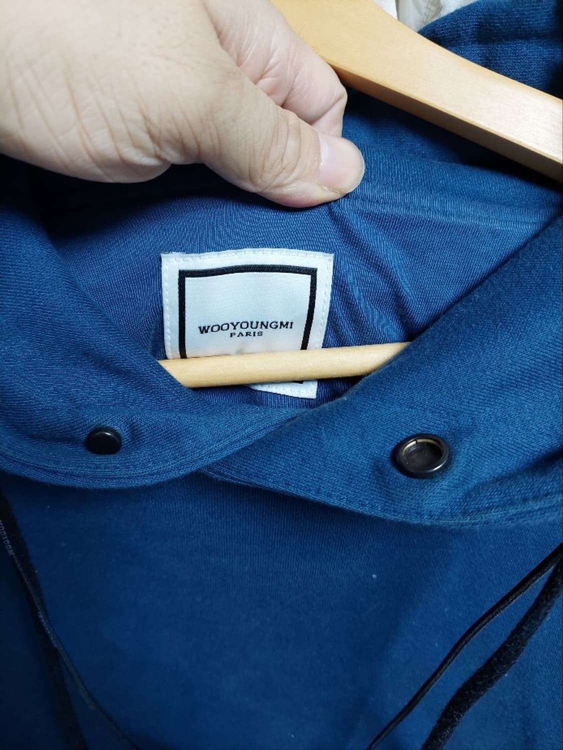 우영미 앞포켓 캥거루 후드 48 블루 상품이미지4