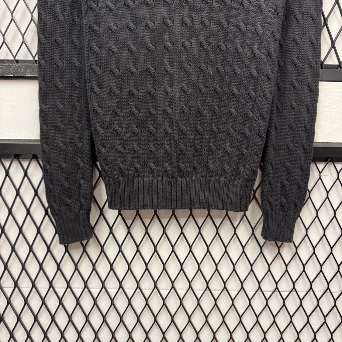 폴로 랄프로렌 케이블 니트 핑크 포니 포인트 블랙 상품이미지4