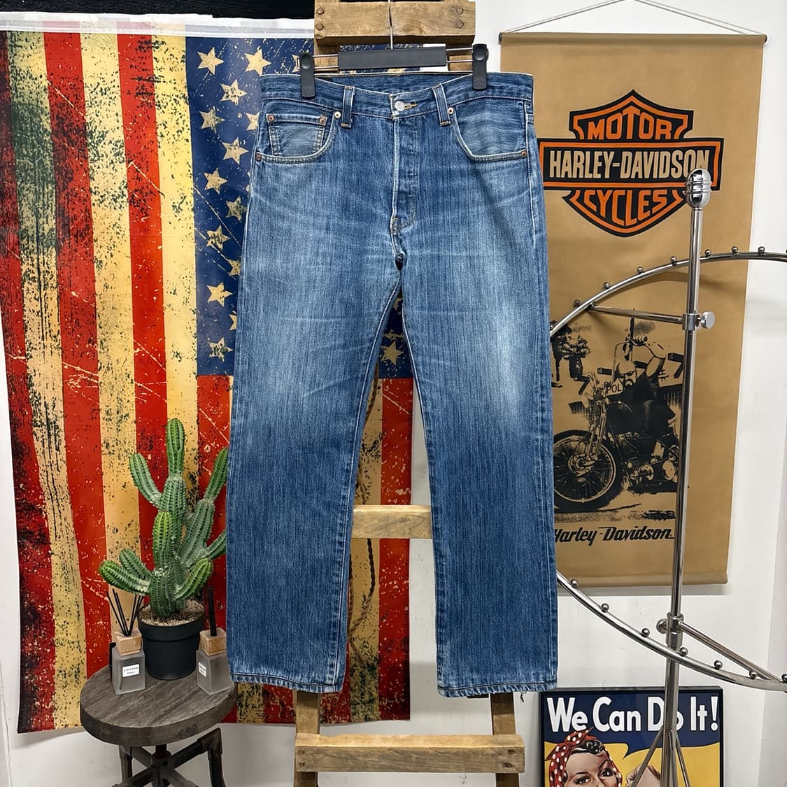 리바이스 501 오리지널 스트레이트 슬러버 워싱 데님팬츠 N903 상품이미지1