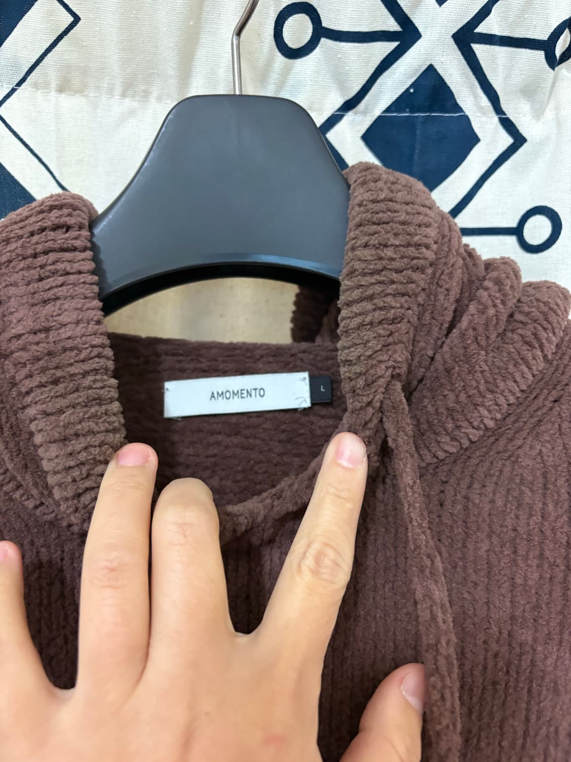 아모멘토 / 벨베티 니트 후디 상품이미지4