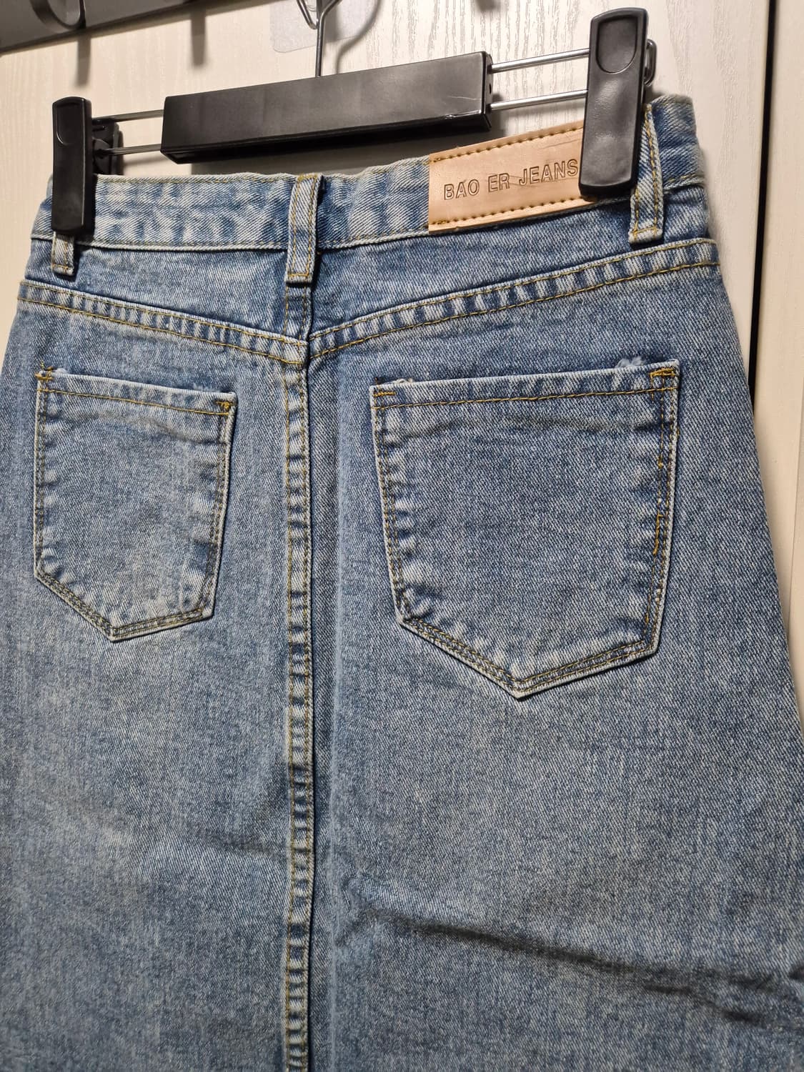 (새상품)vtg 데미지 데님 스커트 청치마 연청 상품이미지9