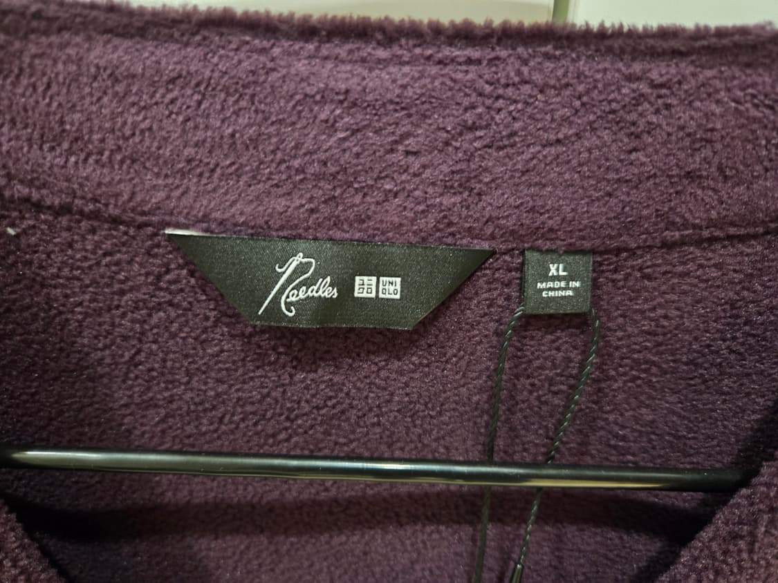 새상품[XL]유니클로 x 니들스 플리스 오버사이즈 가디건 퍼플 상품이미지5