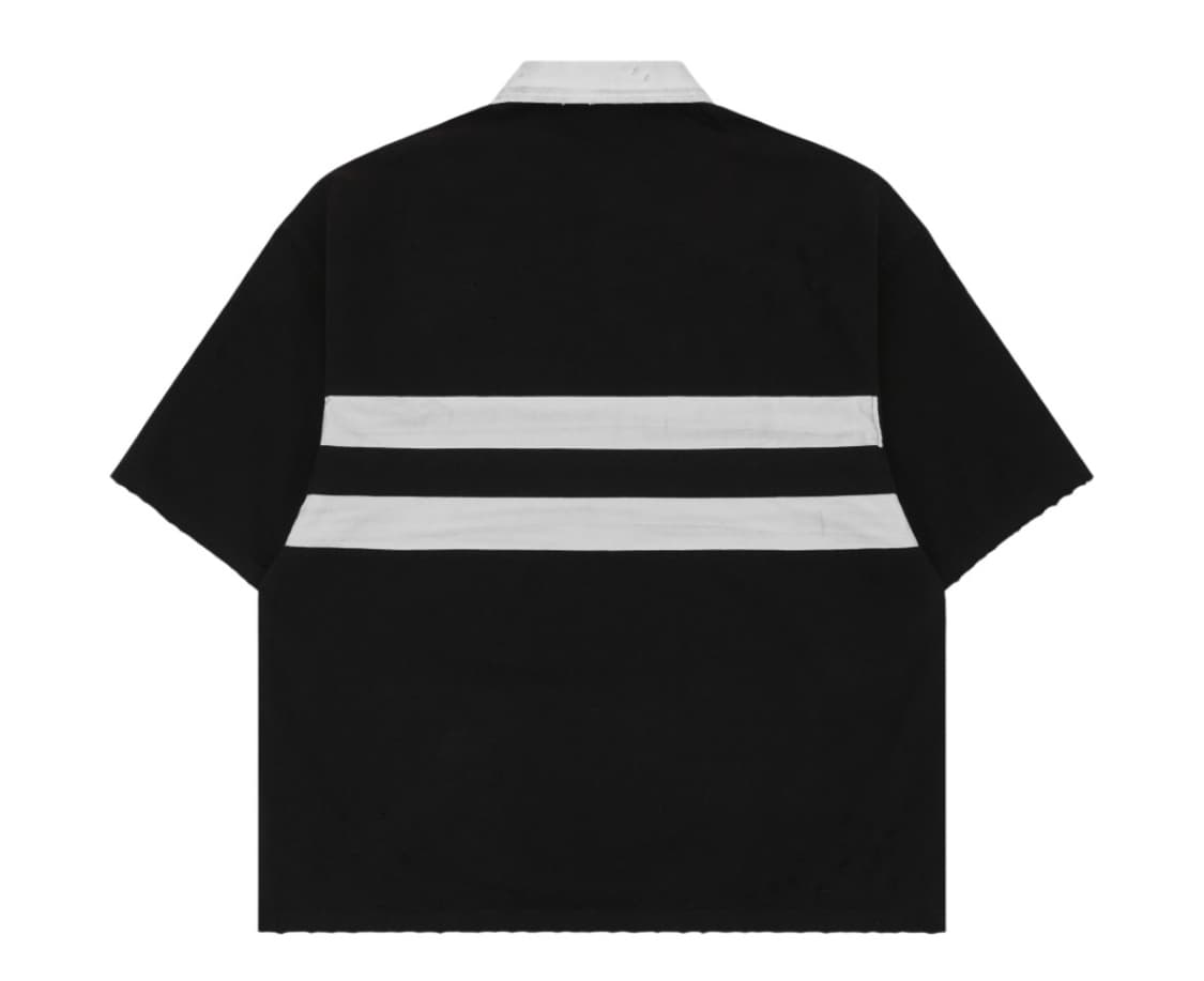 프로젝트 G/R 불리드 하프 폴로 셔츠 블랙 상품이미지2