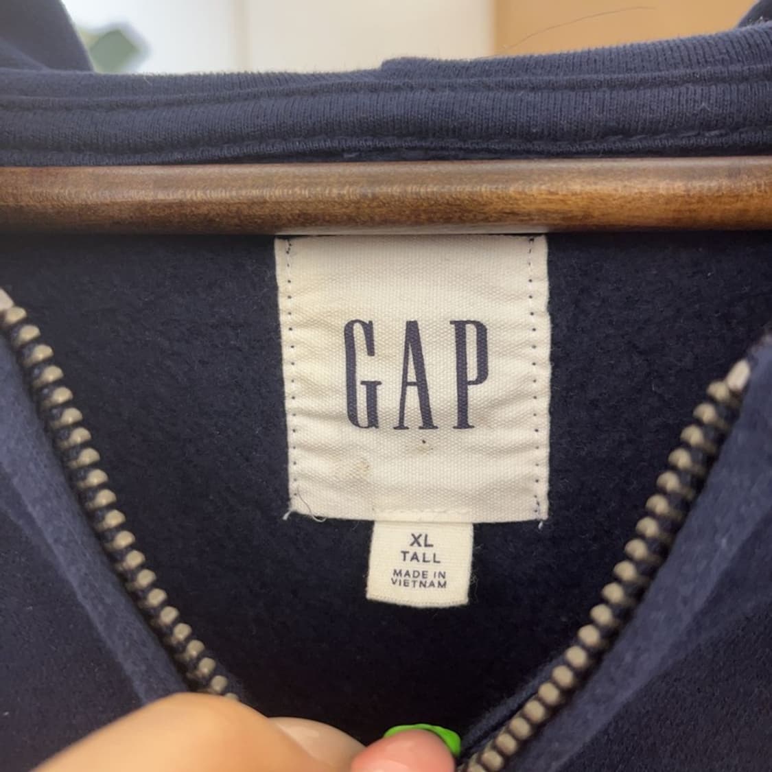 갭 올드스쿨 빈티지 오버핏 약기모 후드집업 XL C09270 상품이미지5