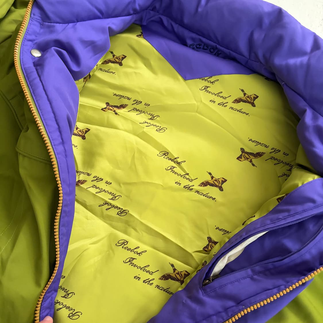 90s 리복 빈티지 올드스쿨 구스다운 패딩 자켓 XL 상품이미지8