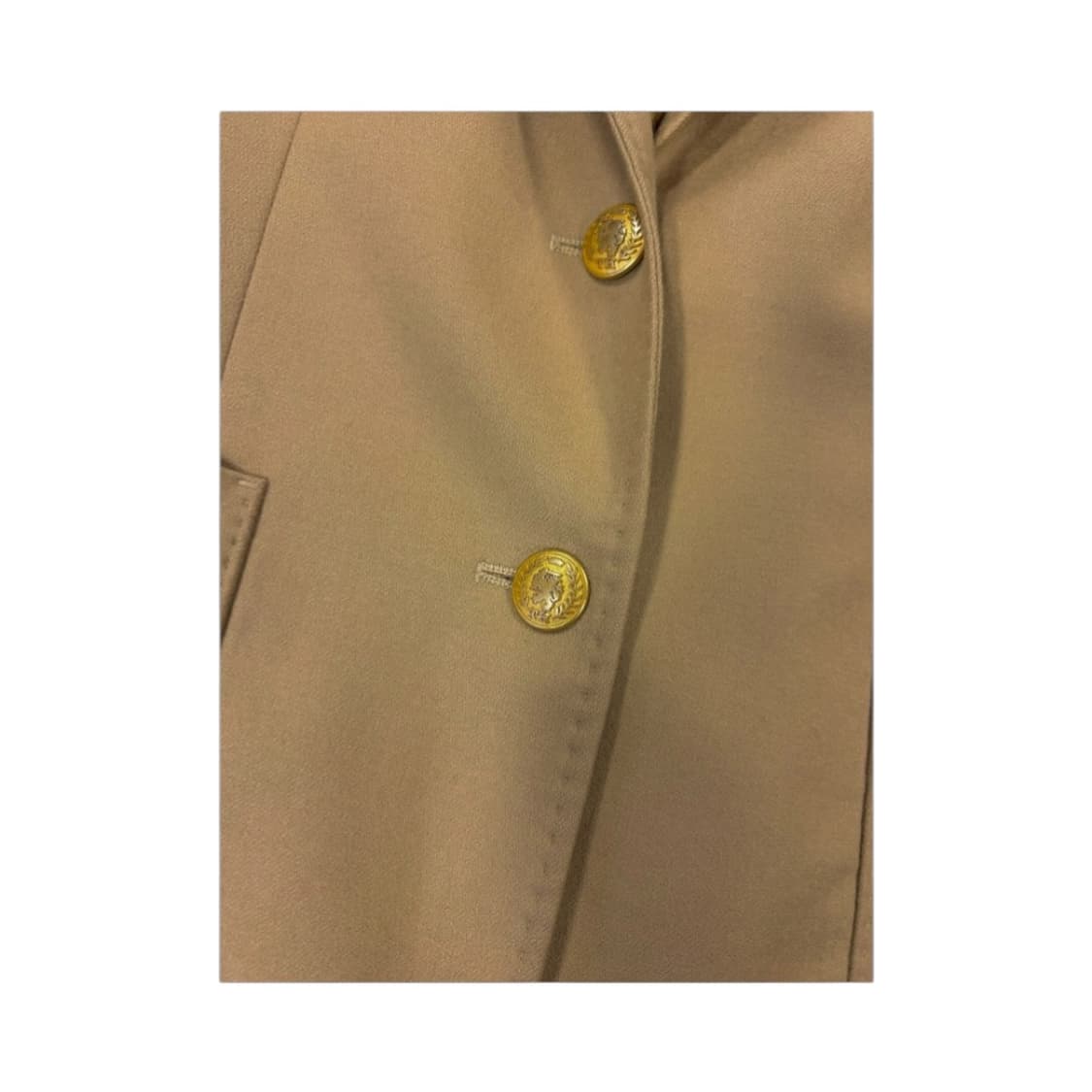 W- M) 타미힐피거 로로피아나 울 캐시미어 베이지 금장 블레이저 OB- 상품이미지6