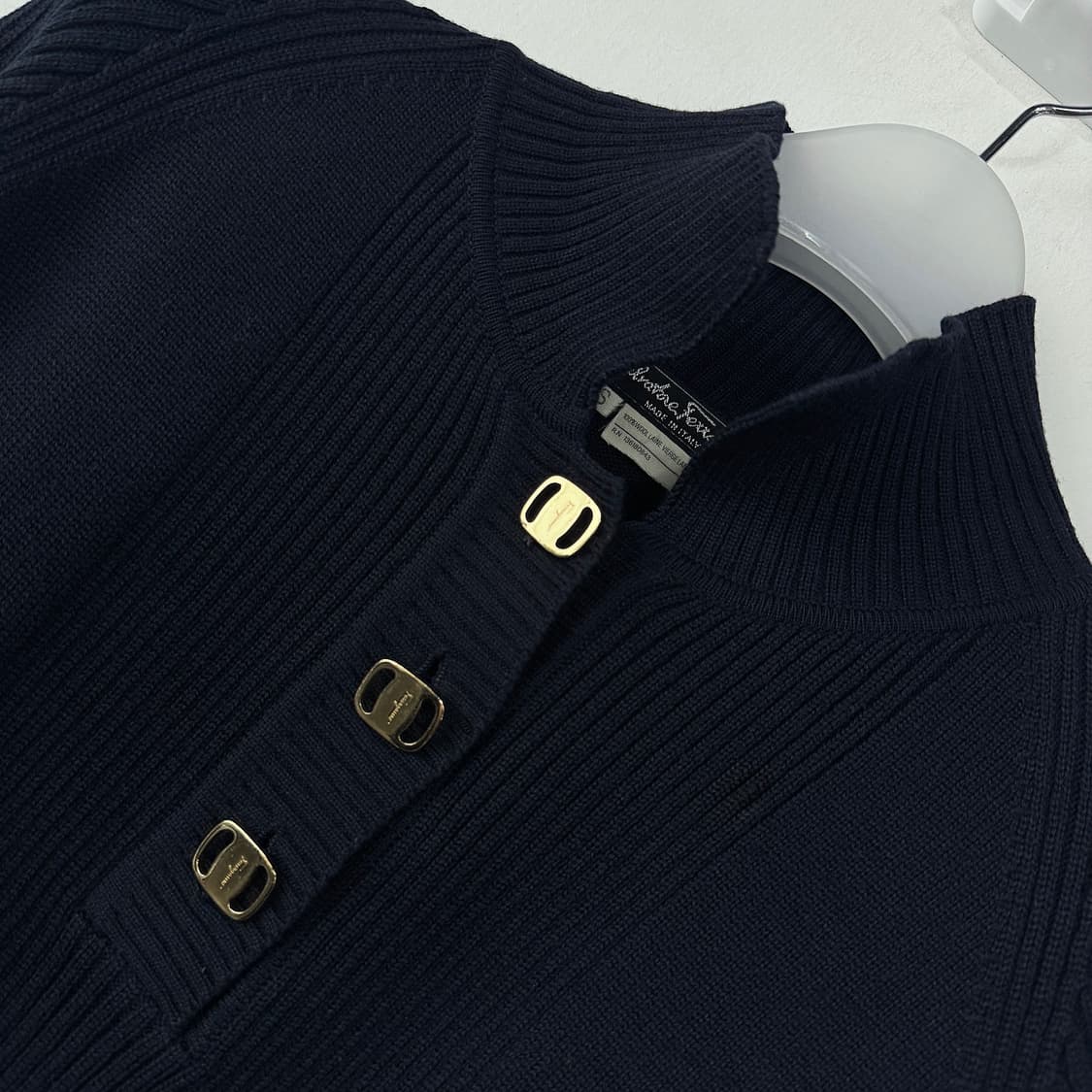 살바토레 페라가모 울 카라 니트 탑 상품이미지3