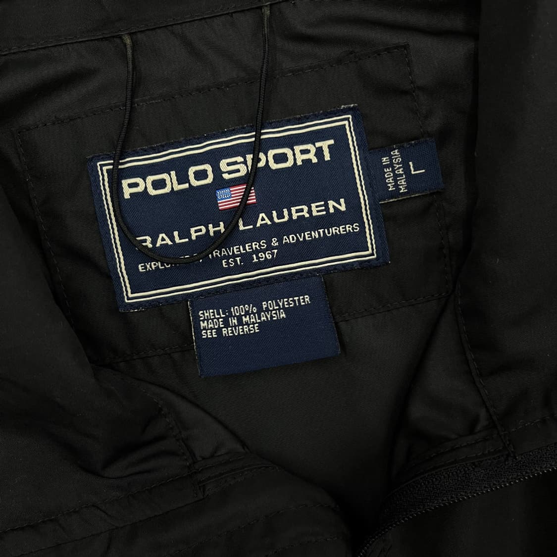 폴로 랄프로렌 자수로고 블랙 윈드브레이커 L 상품이미지4