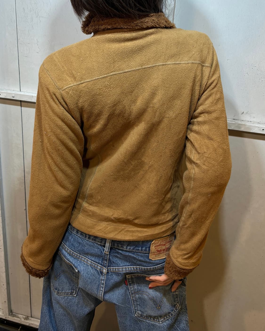 90s PATAGONIA brown reversible fleece jk 상품이미지5