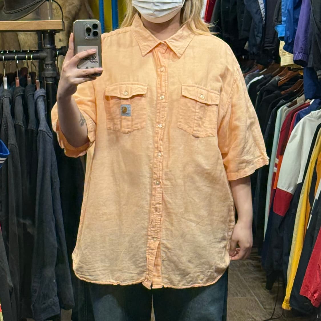 [HI] 칼하트 반팔셔츠 오렌지 상품이미지2
