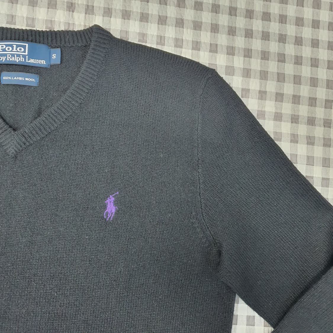 폴로 랄프로렌 램스울100 브이넥 니트 남자95 상품이미지3