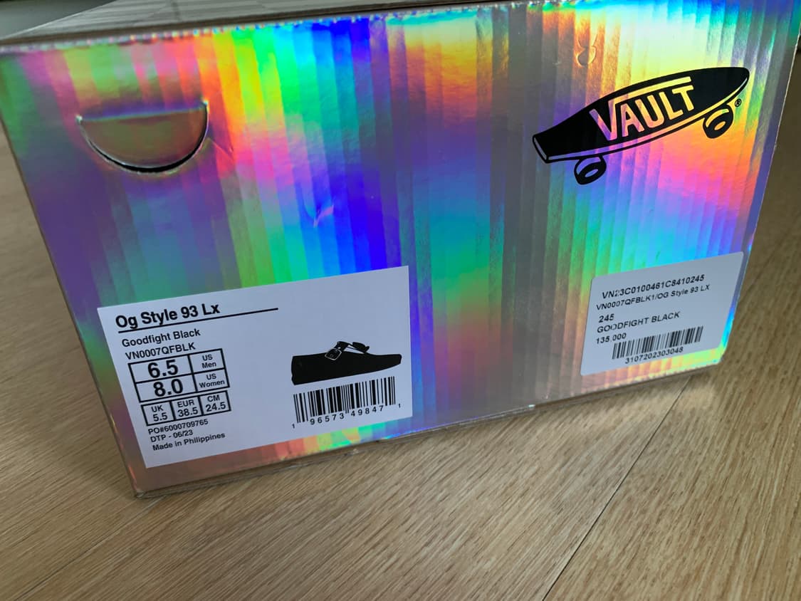 반스 볼트 굿파이트 블랙 245 새상품 상품이미지5