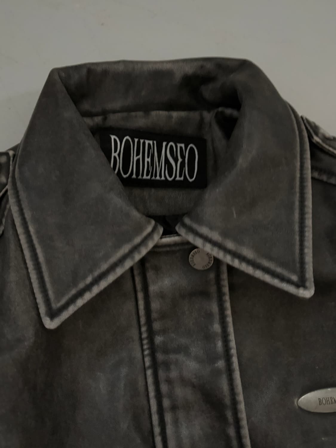 • Bohemian Seoul Leather Bomber Washed G 상품이미지7