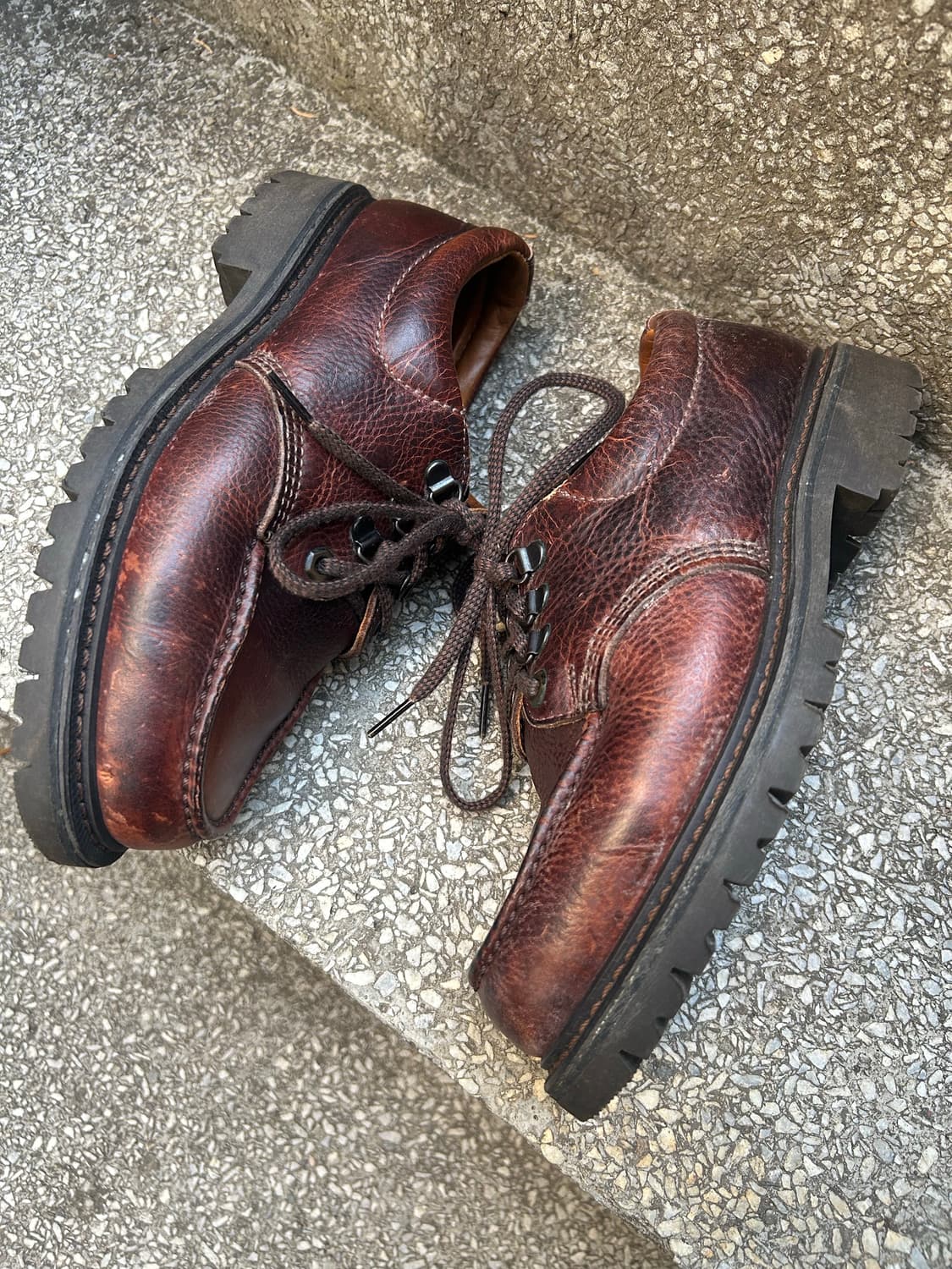 2000s 엘엘빈 브라운 레더 레이스업 부츠 상품이미지3