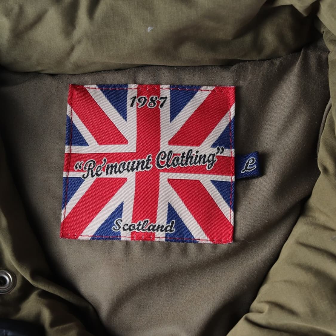 빈티지 스코틀랜드 패딩 베스트 카키 L 상품이미지6