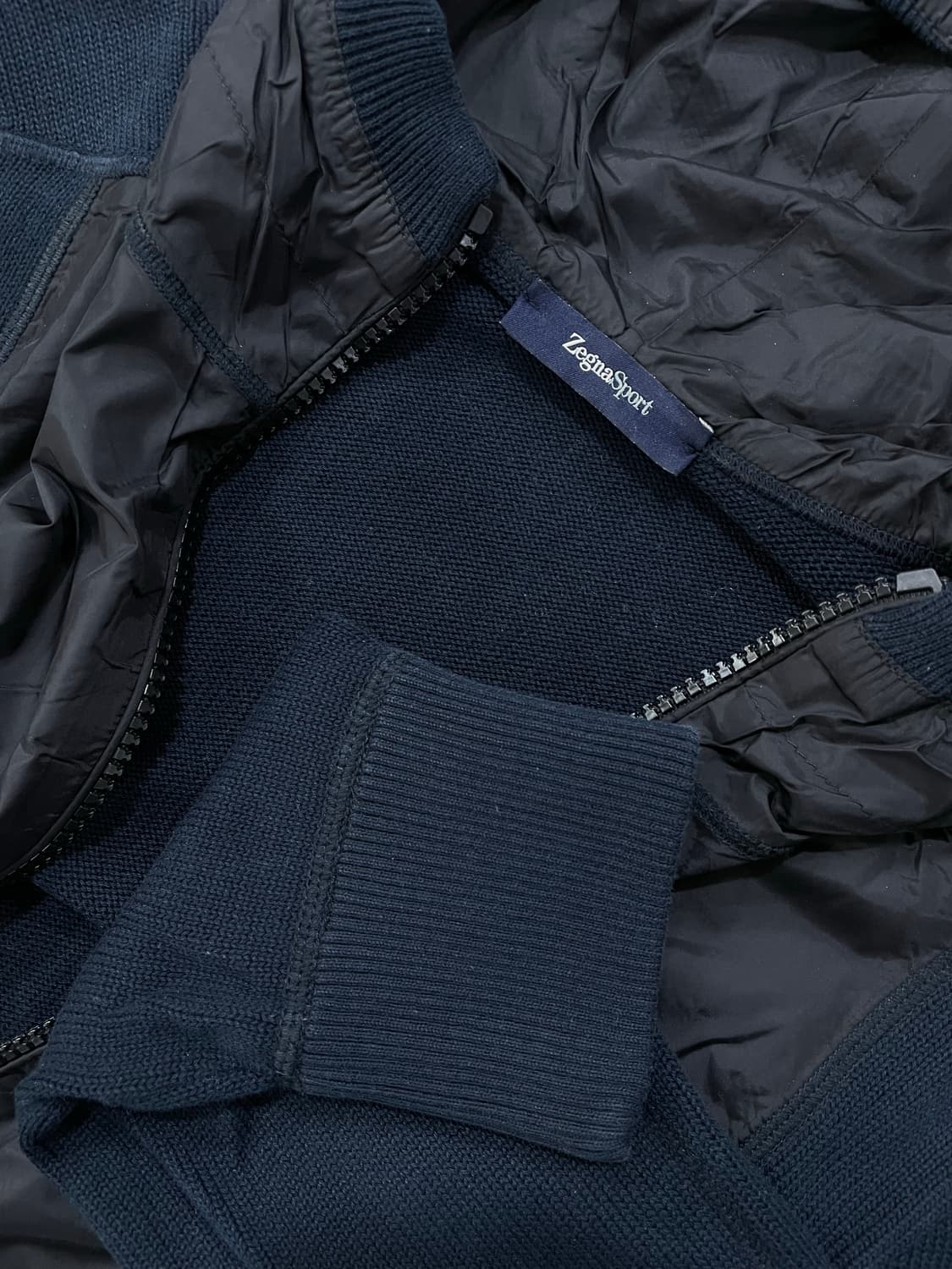 제냐스포츠/청녹네이비 투톤후드티(S) 상품이미지3