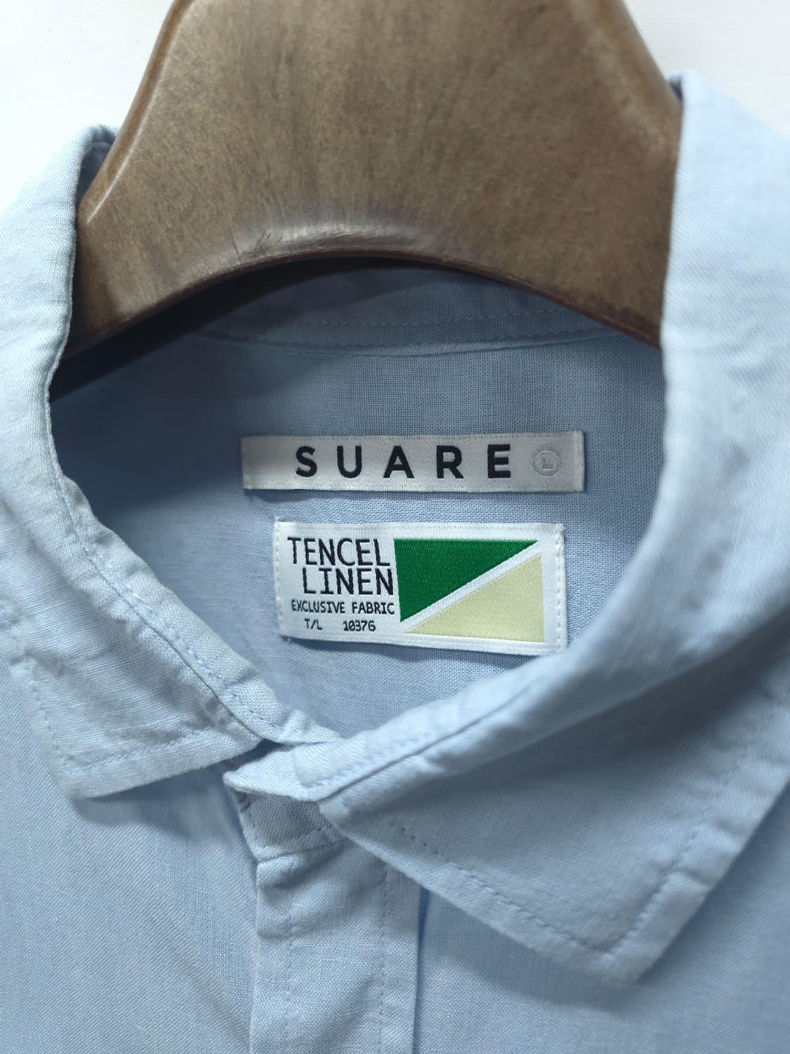 수아레(봄여름용) 텐셀 린넨 셔츠 스카이블루 (L) 상품이미지4