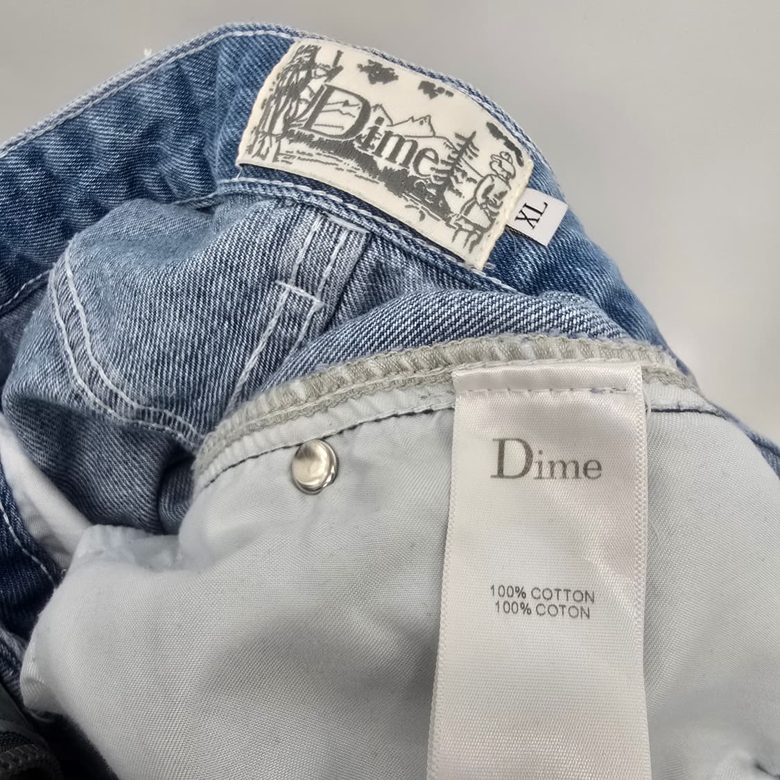 Dime 데님 팬츠 XL 루즈핏 스트릿 BAGGY 데님   상품이미지4