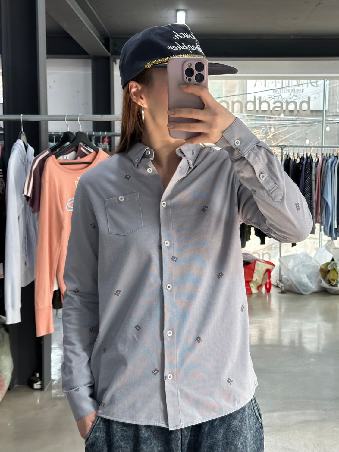 히스테릭글래머 퍽베어 포켓 셔츠 상품이미지3