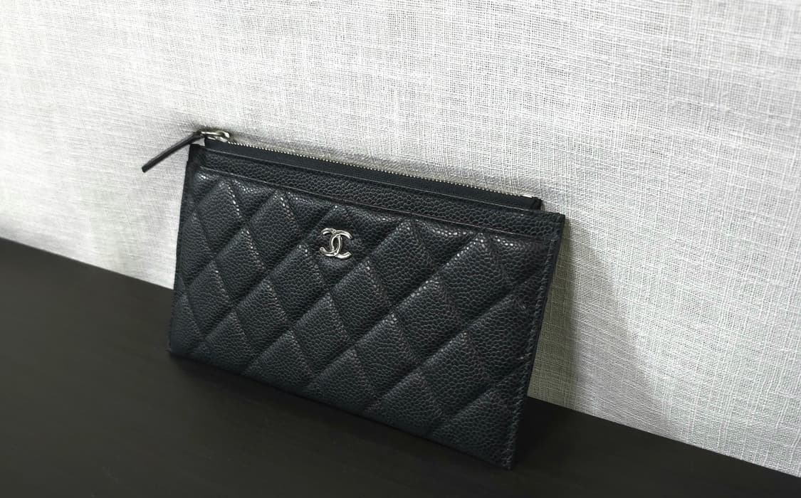 샤넬 정품 클래식 캐비어 스몰 클러치 미니 파우치 카드 지갑 상품이미지3