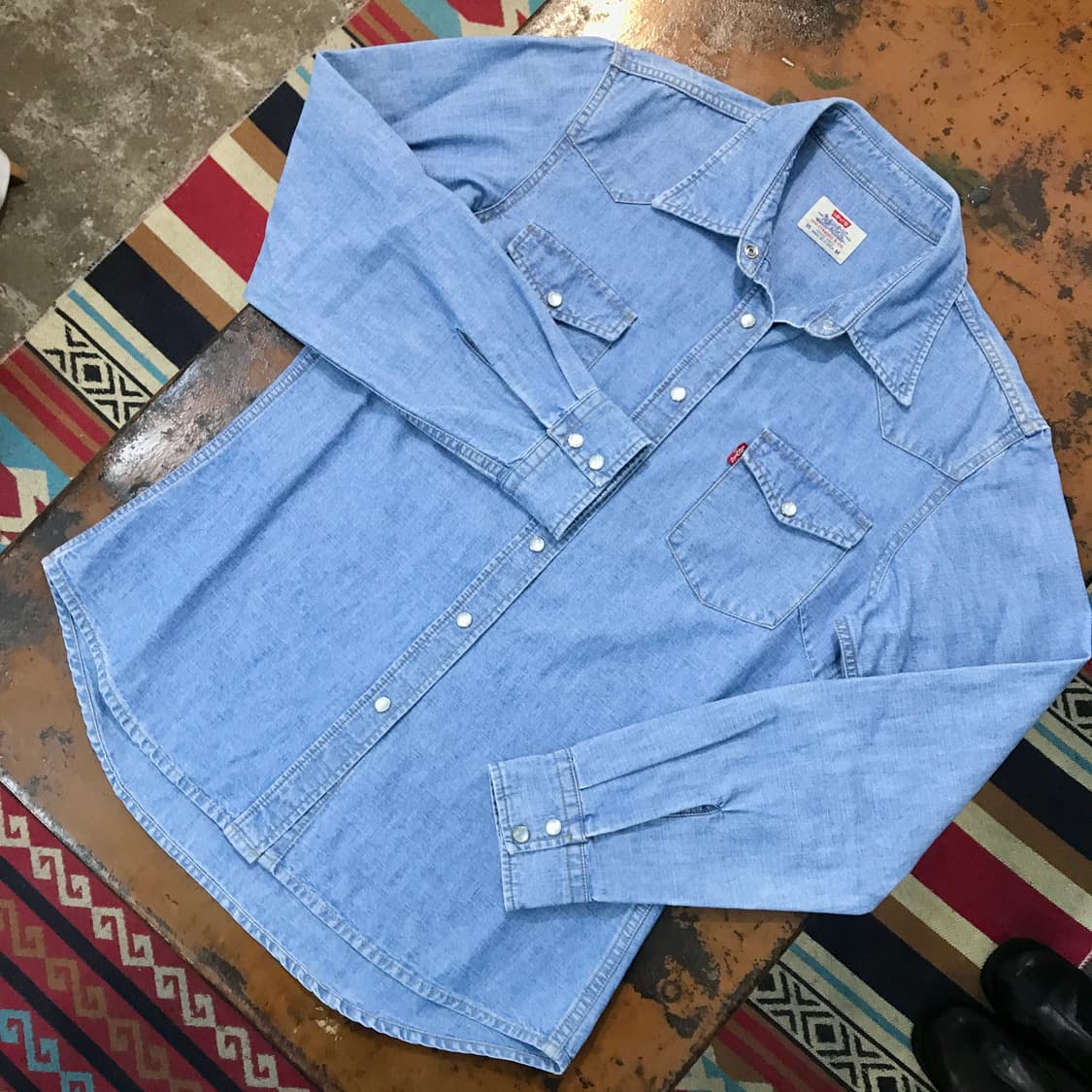 리바이스 연중청 데님 웨스턴 셔츠 청남방 여성 55 66 사이즈 상품이미지2