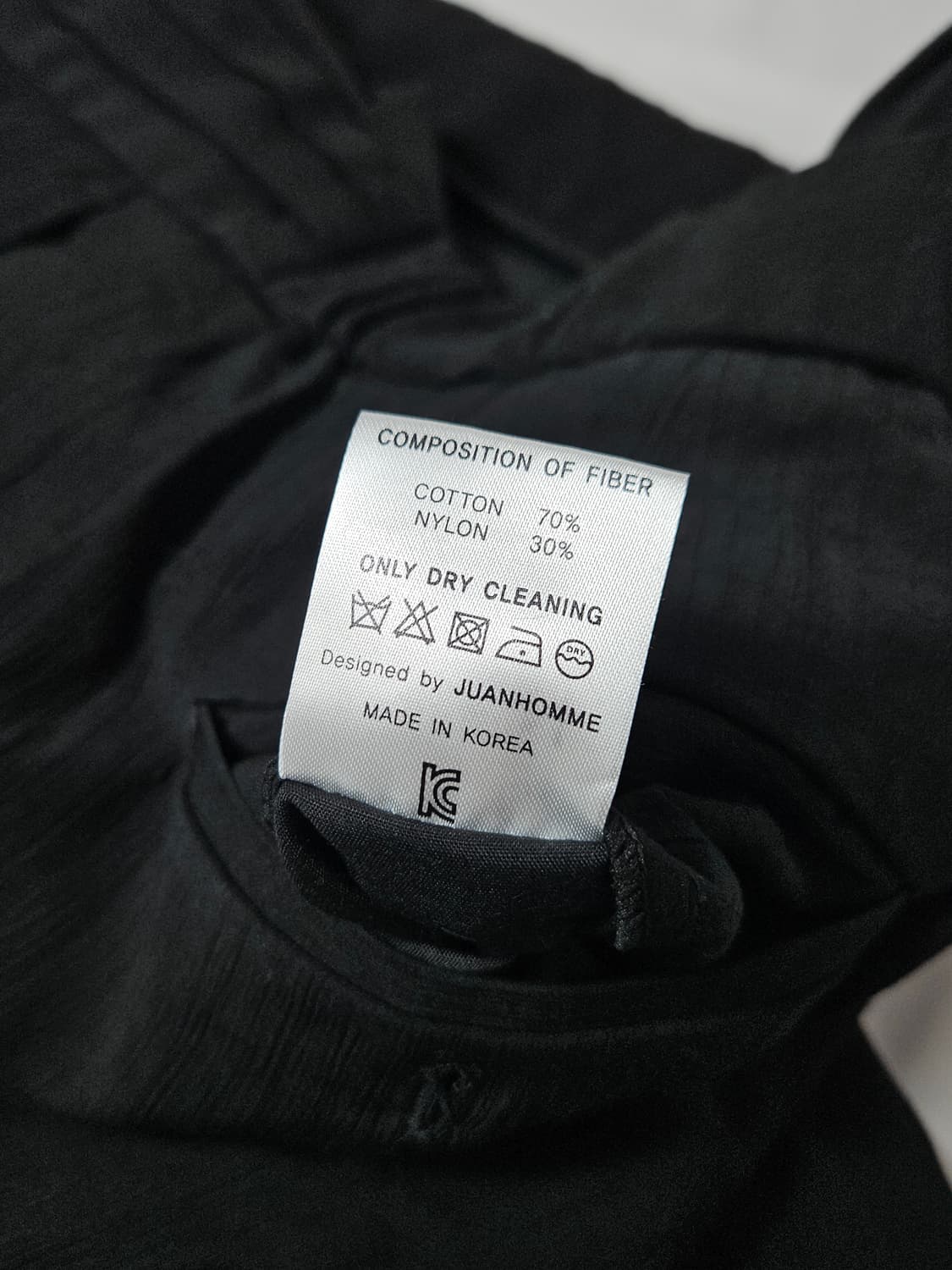 주앙옴므 클리크 실크 슬랙스 팬츠 블랙 M 상품이미지5