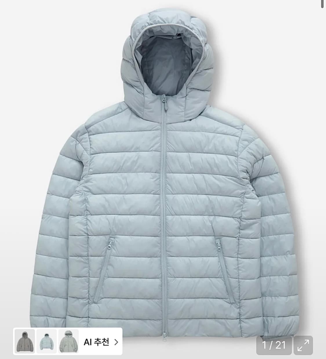 스파오 후드 재킷 경량패딩 상품이미지1