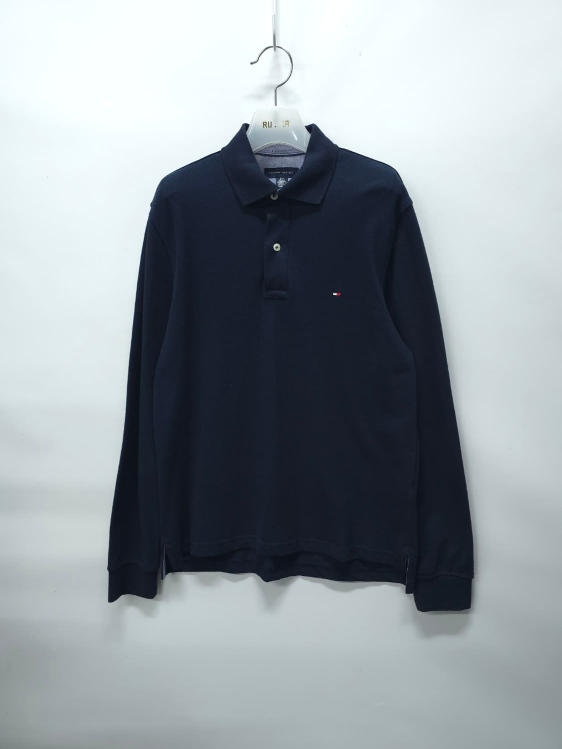 ​타미힐피거 네이비 옥스포드 배색 포인트 긴팔 카라티 (95) 상품이미지1
