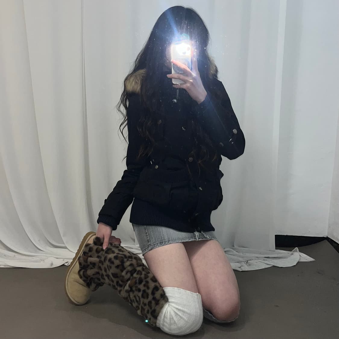 egoist 울프죠 블랙 패딩 상품이미지4