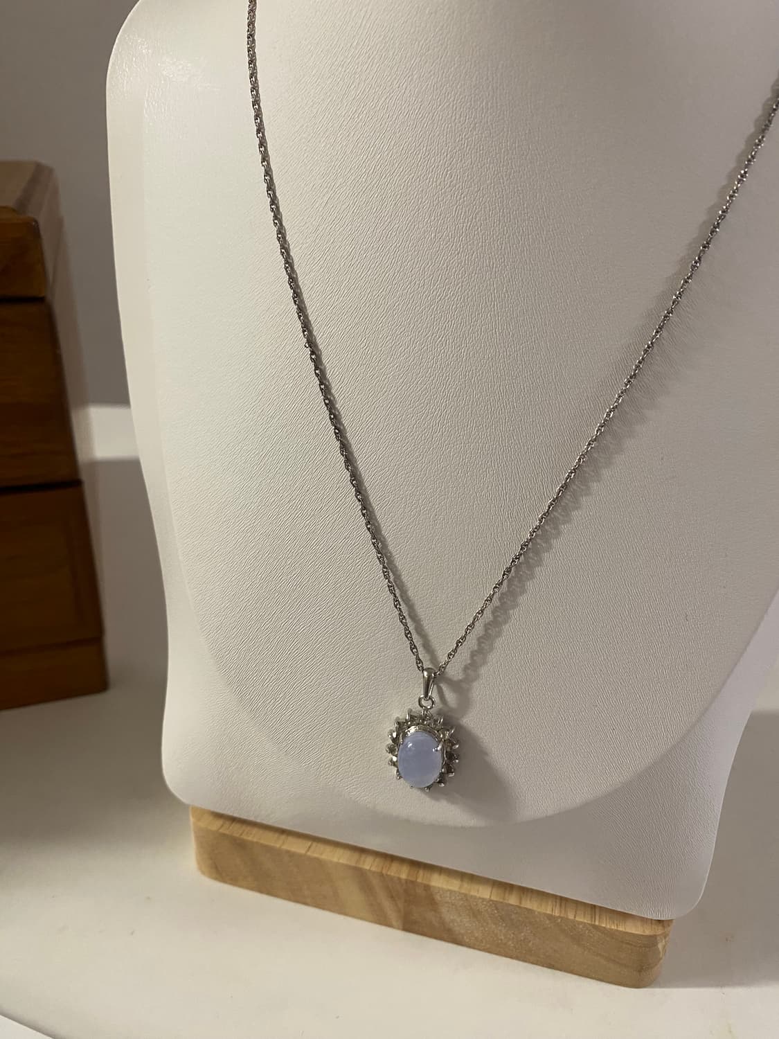 실버톤 라이트블루 목걸이 상품이미지5